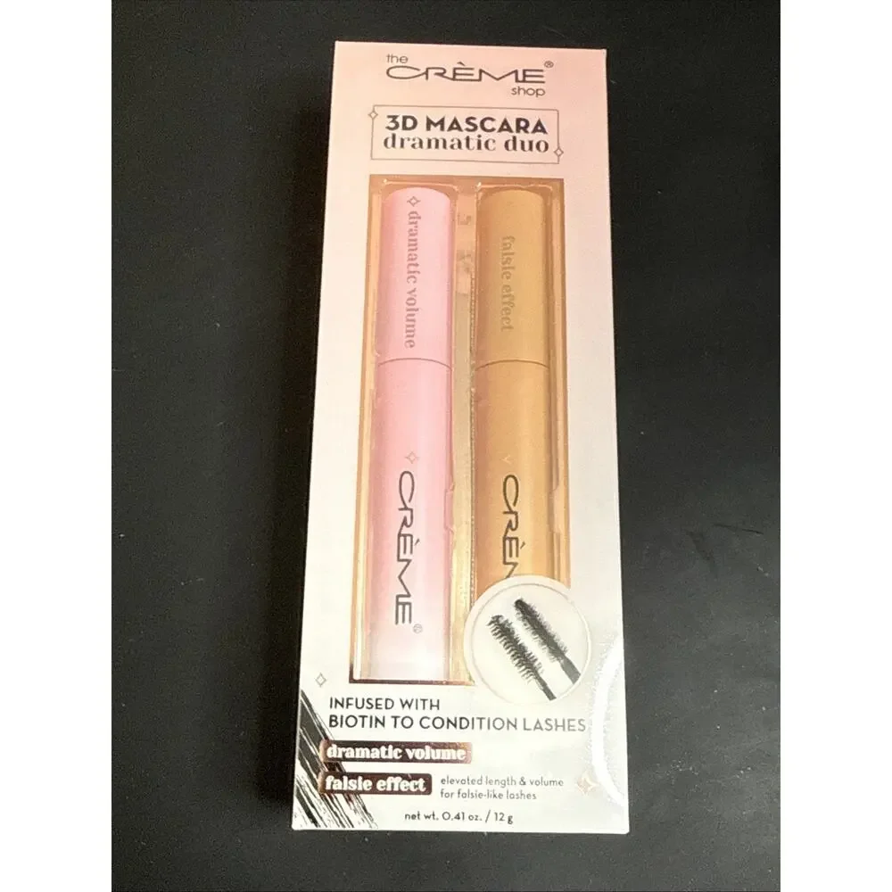 CASE PACK (6) Crème Shop 3D Mascara Duo Dramatic Length Volume Falsie Effect